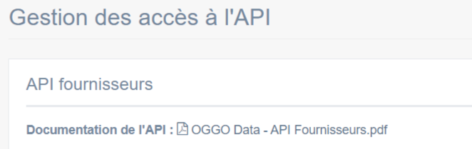 documentation API