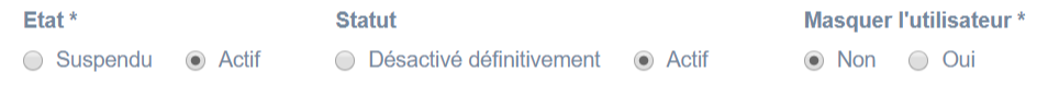 Accès utilisateur